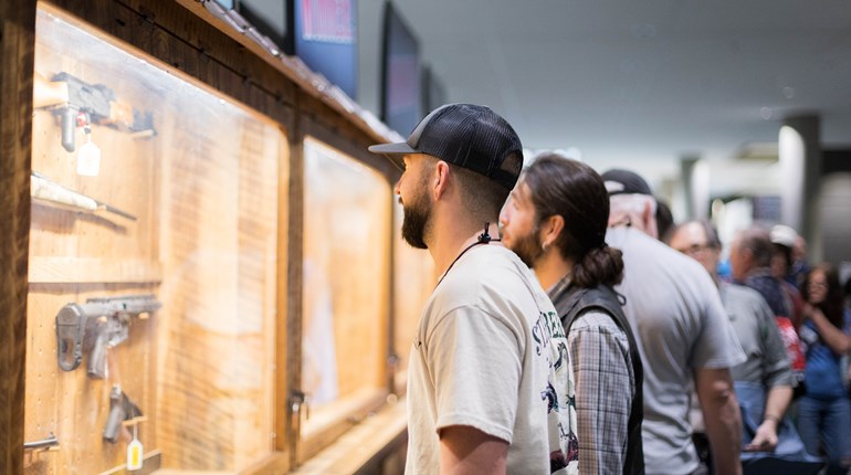 Wall of Guns at the NRA Annual Meetings and Exhibits